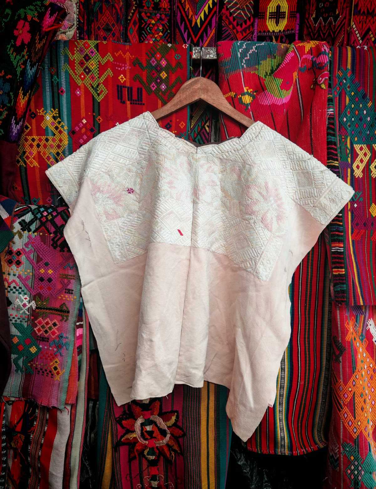 Ivory and Blush Nahuala Huipil #6-324