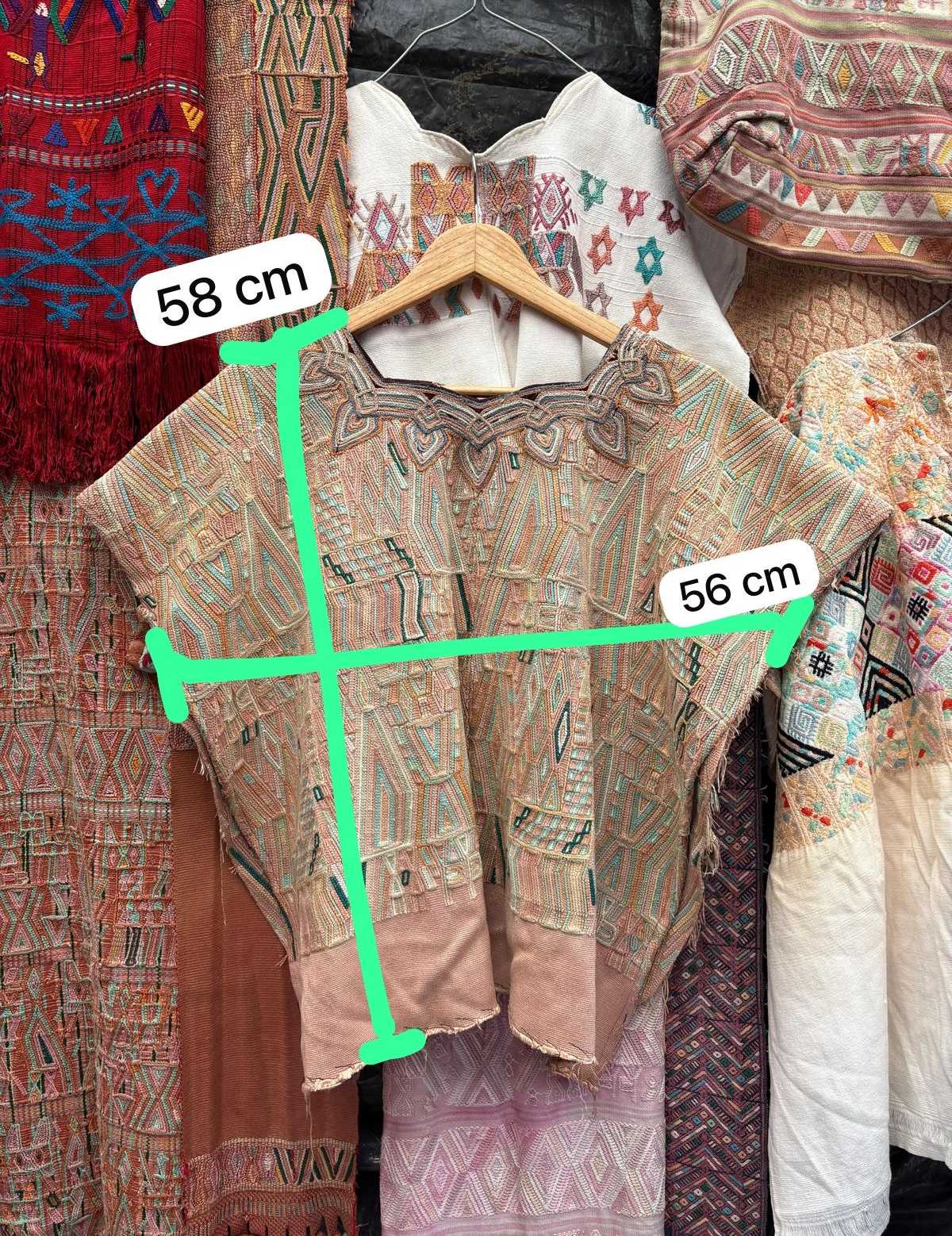 Faded coral Nebaj huipil #4-49