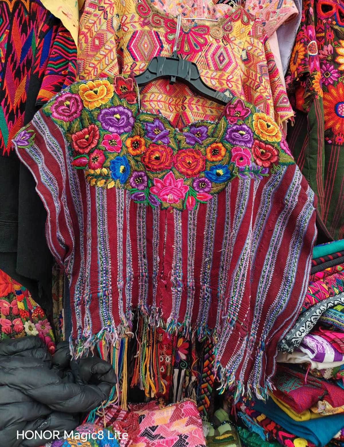 (Reserved for Myriam) Colourful floral Patzun huipil #4-178