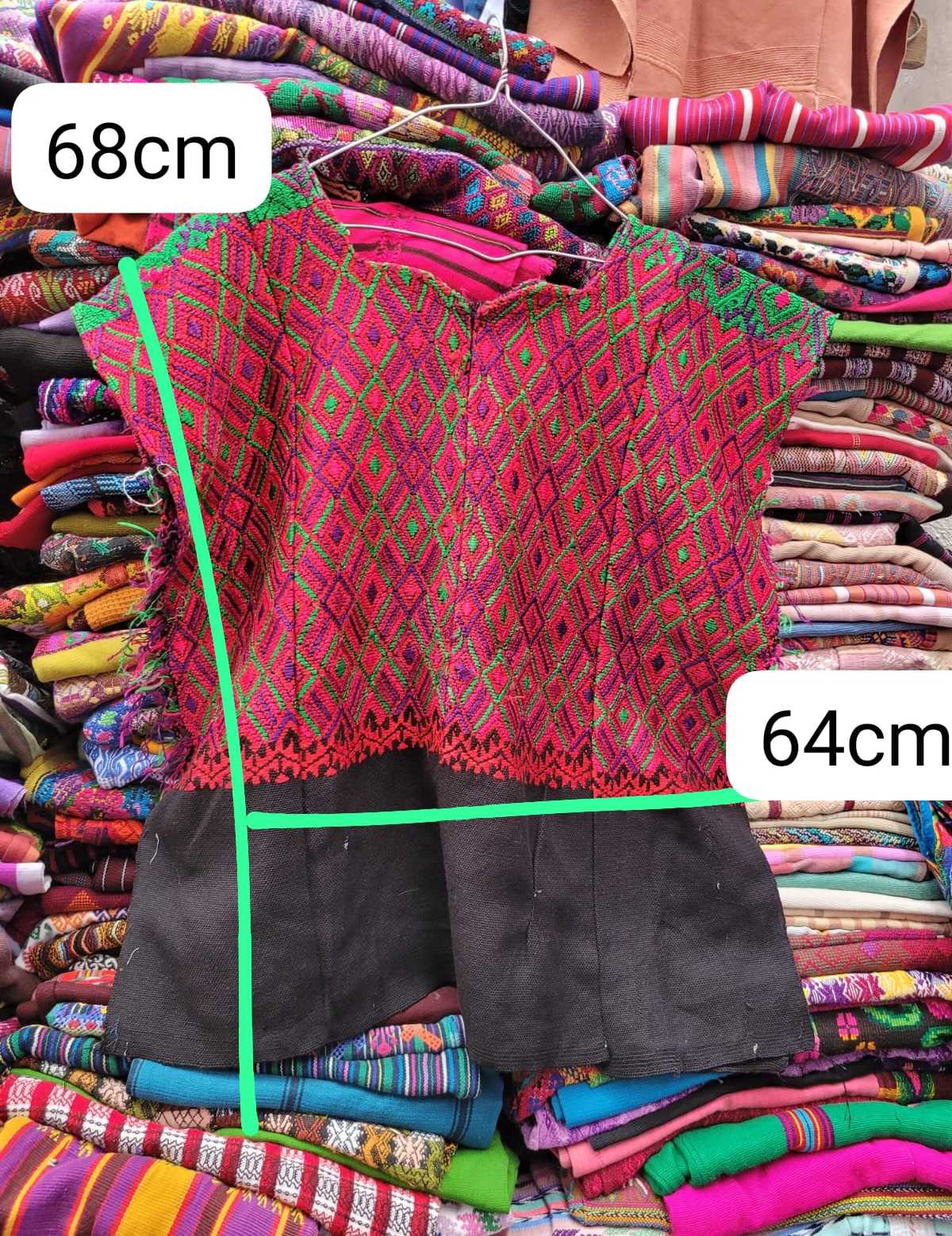 Pinkish red Santa Maria de Jesus huipil #3-29