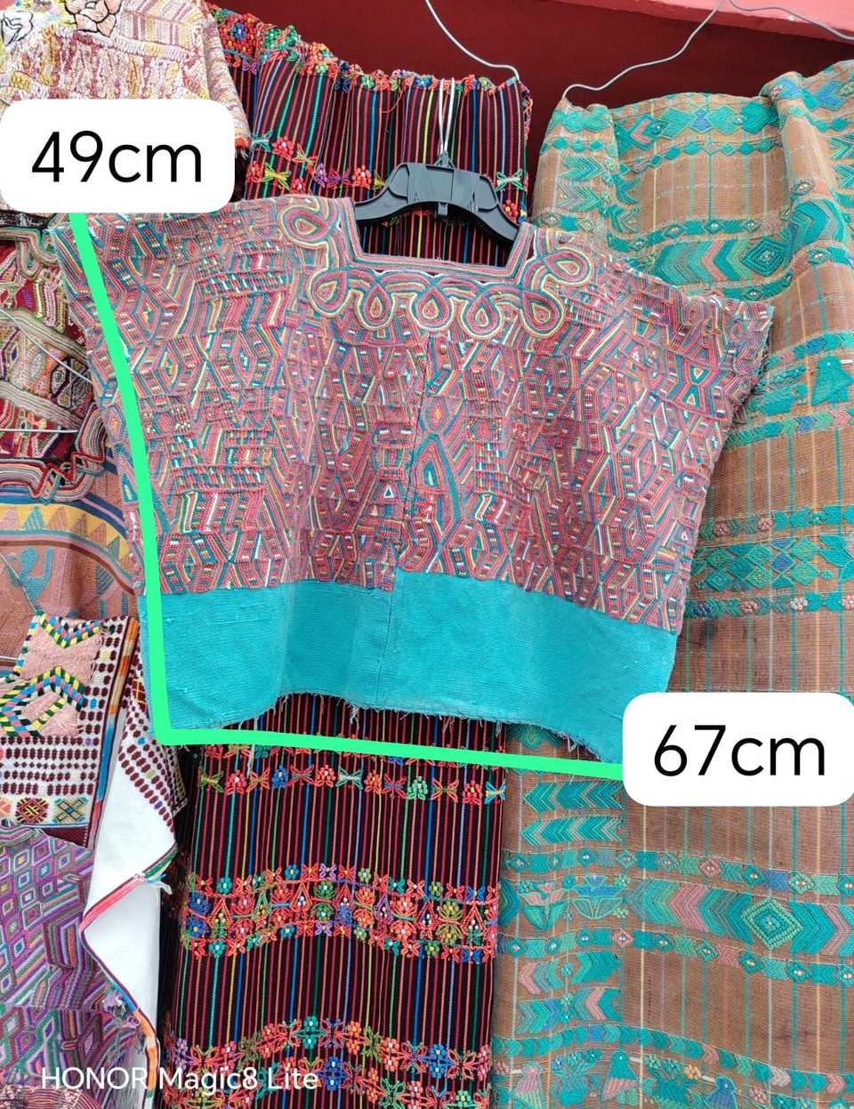 Pink and blue Nebaj huipil #5-126