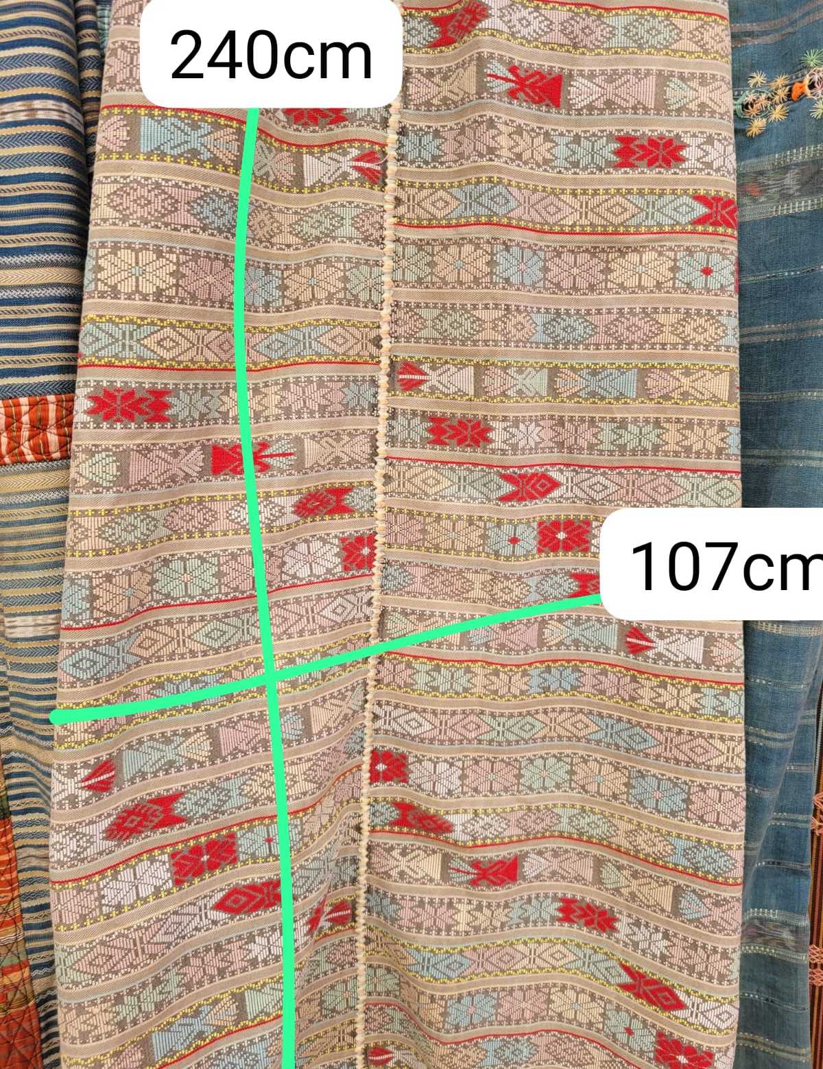 Blue and red Zunil corte #2-35