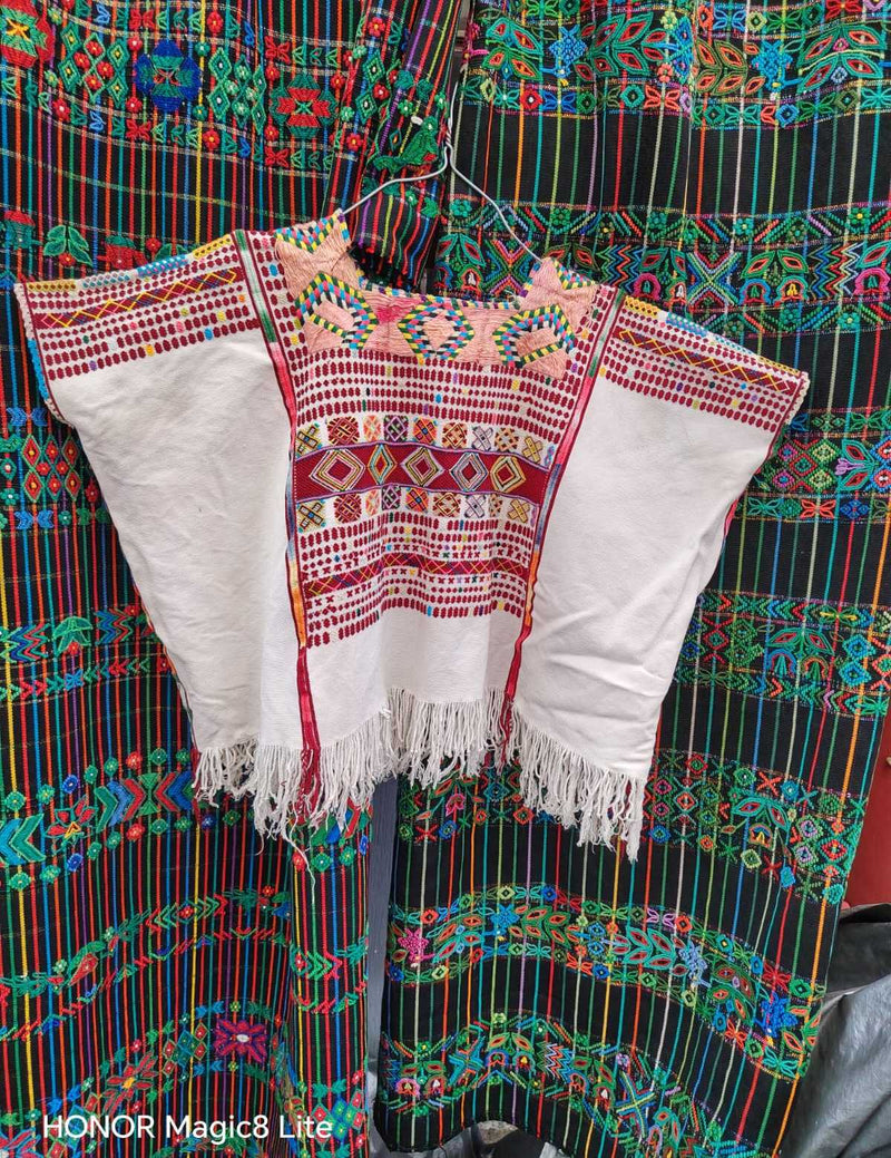 Burgundy and white Colotenango huipil Colotenango huipil #4-7