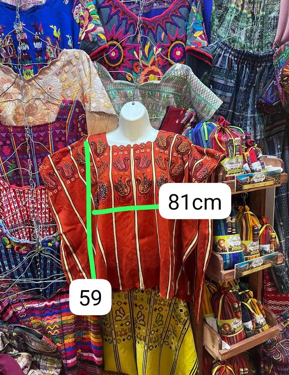 Red striped San Lucas Toliman huipil #5-302