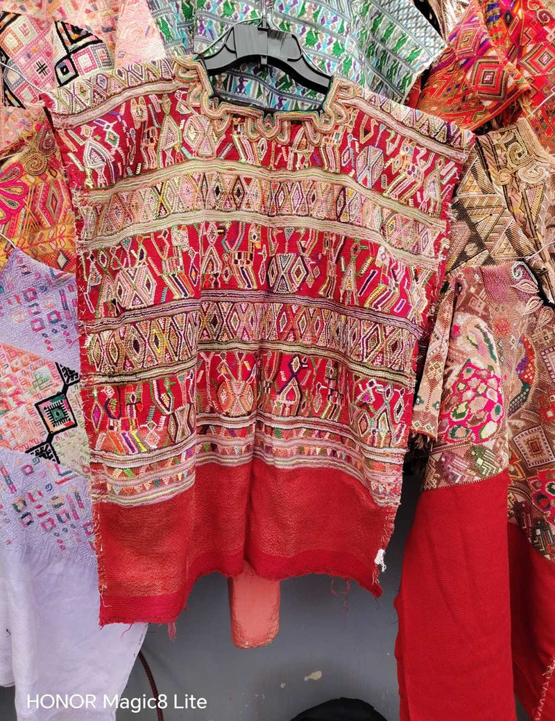 Red and gold Nebaj huipil #4-78