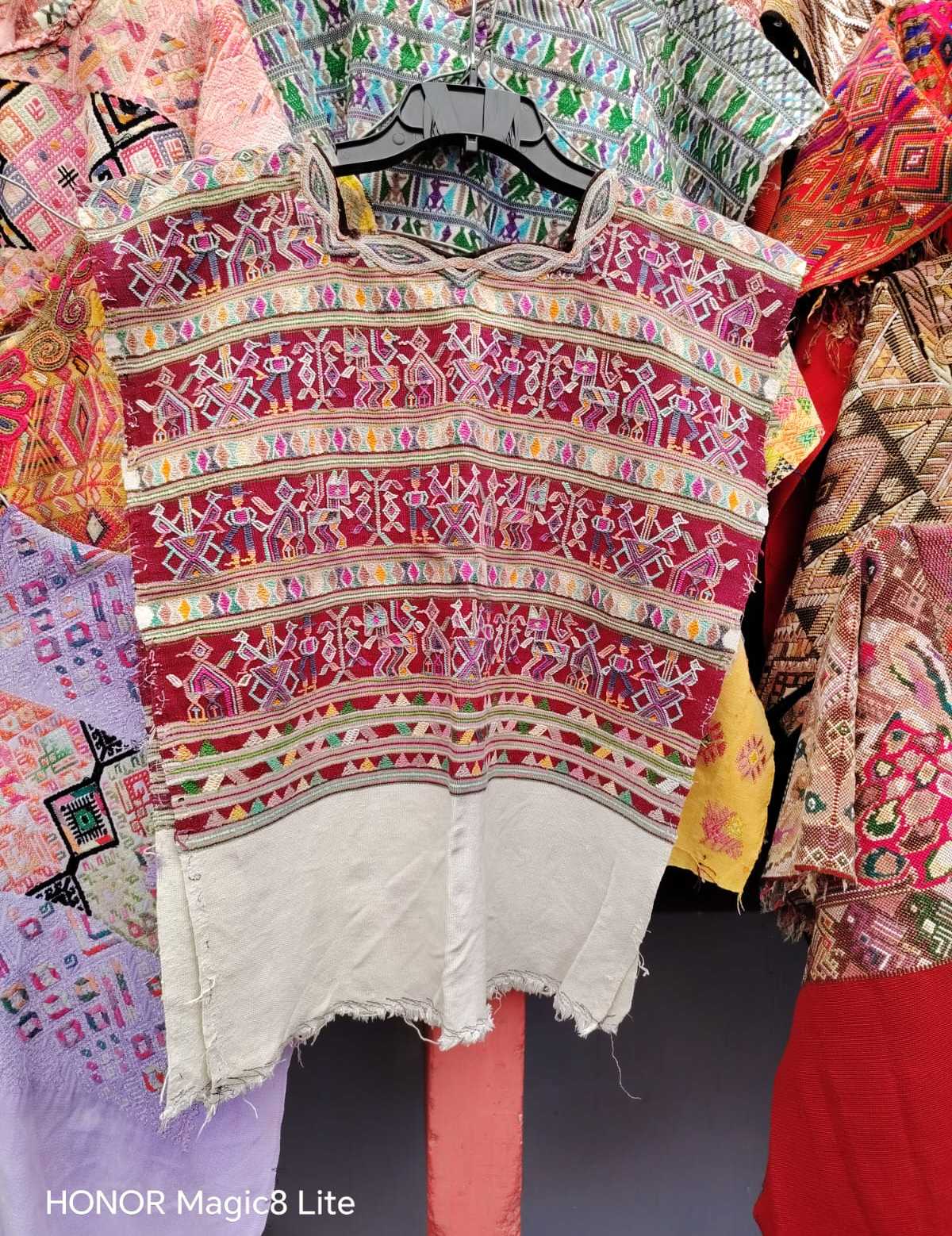 Red and white Nebaj huipil #4-80