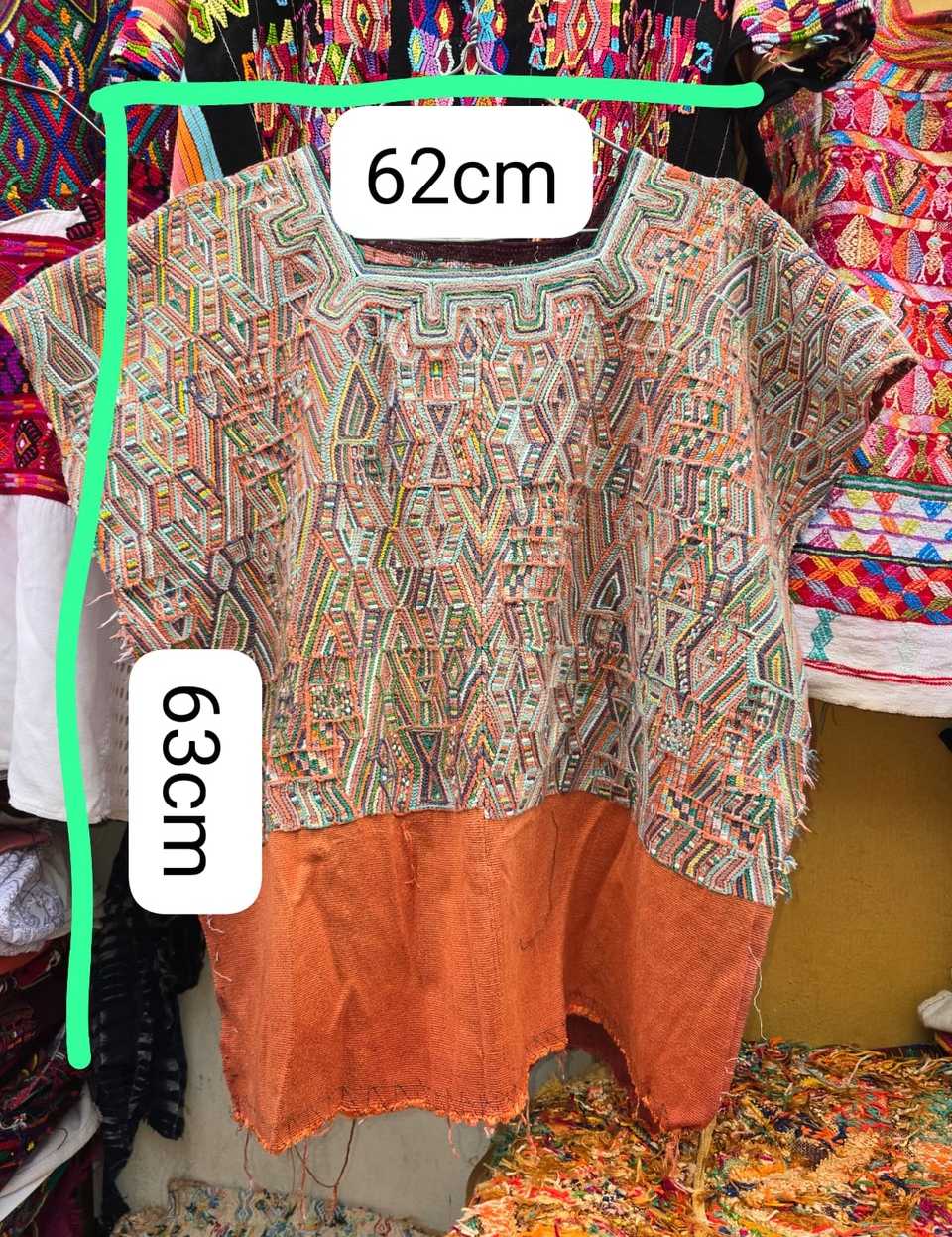 Orange Nebaj huipil #5-86