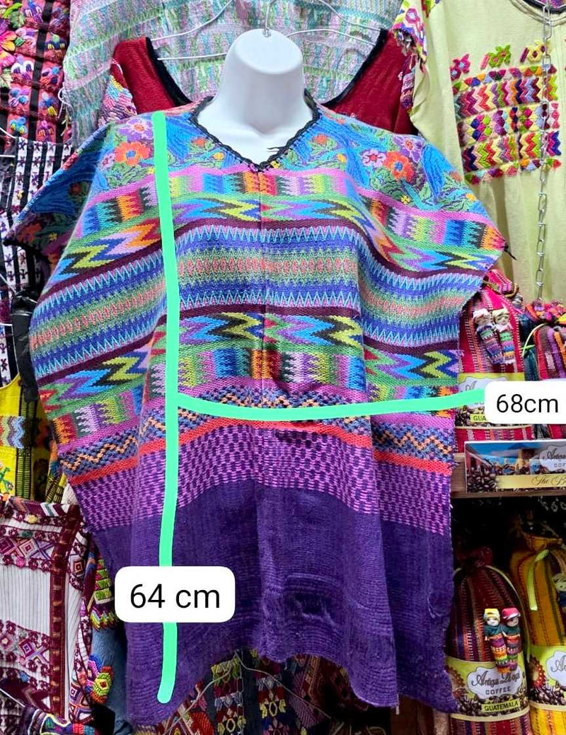 Blue and purple Comalapa huipil #6-128