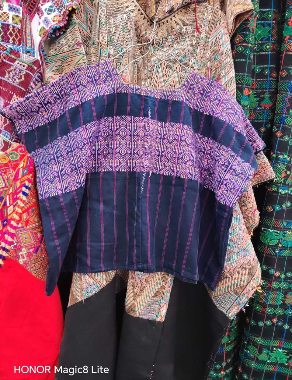 Indigo and berry Nahuala huipil #5-410