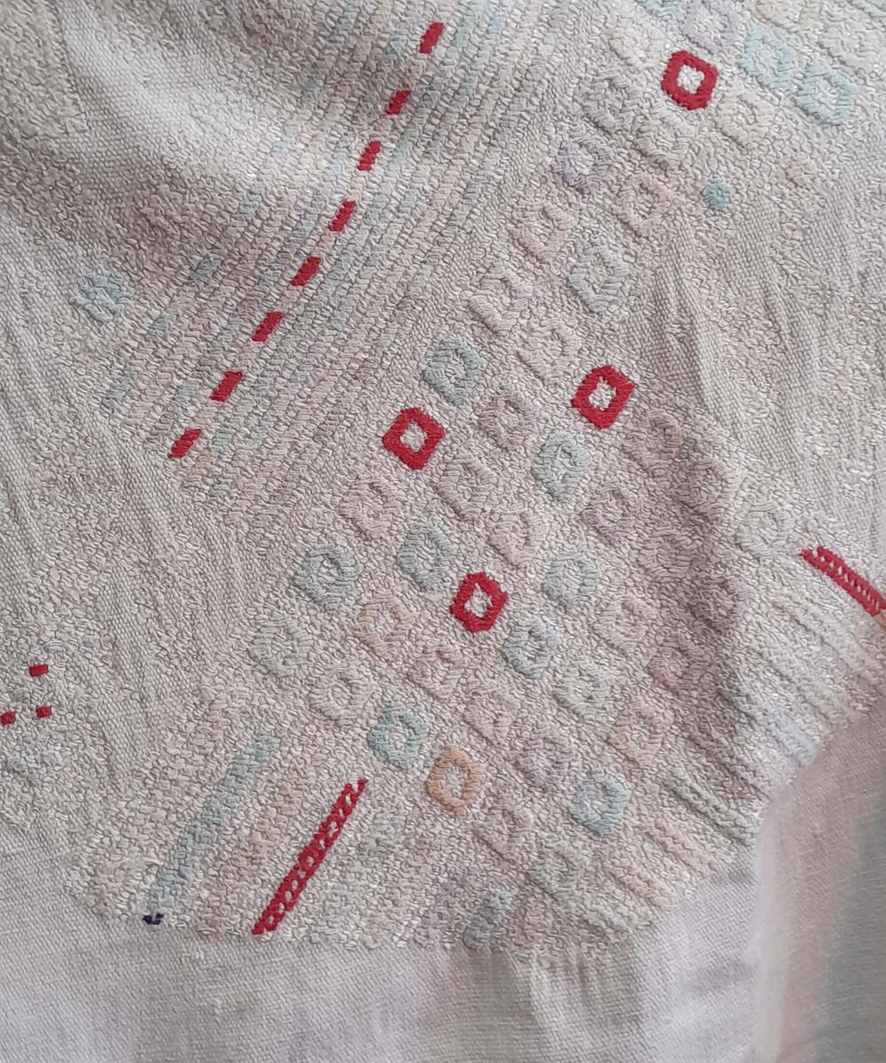 Vintage Guatemalan huipil with handwoven Mayan embroidery