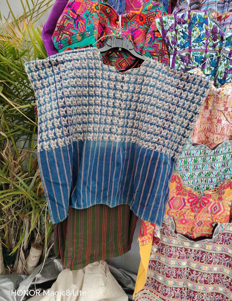 Indigo cat Nahuala huipil #4-216