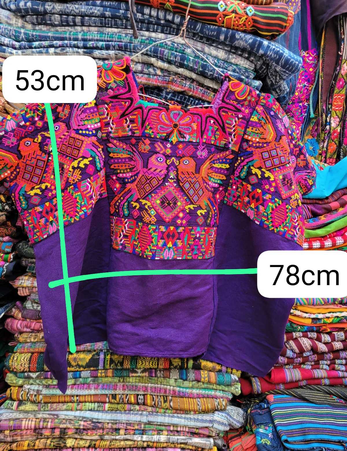 Pink and purple Chichicastenango huipil #2-120