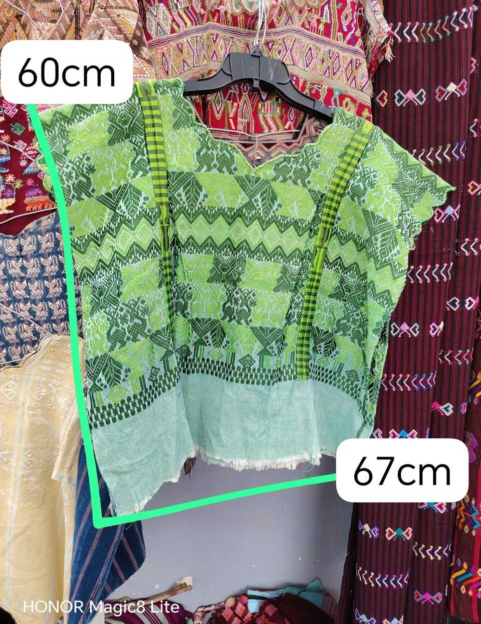Bright green Xela huipil #5-335