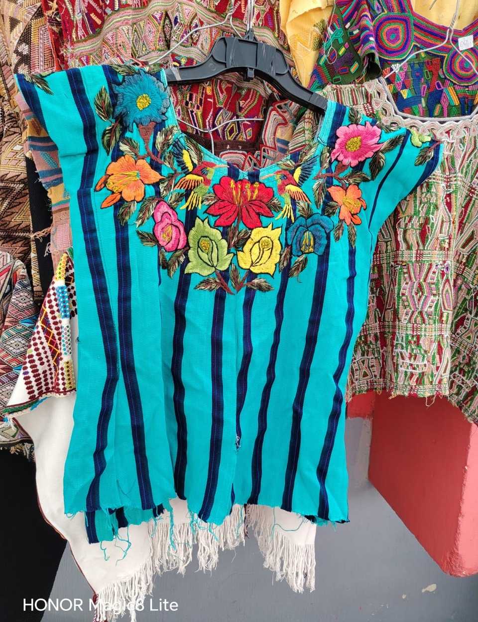 Bright blue Santiago huipil #5-51