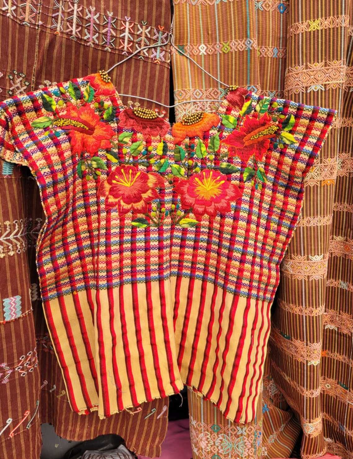 Orange Santiago huipil #2-73