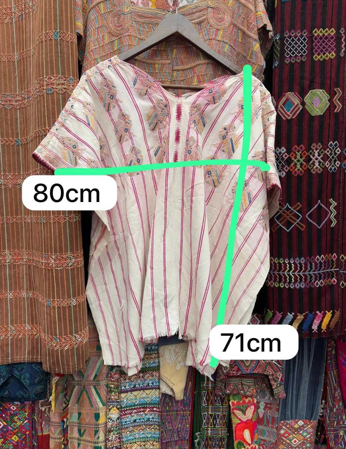 Pale striped Nahuala Huipil #1-37