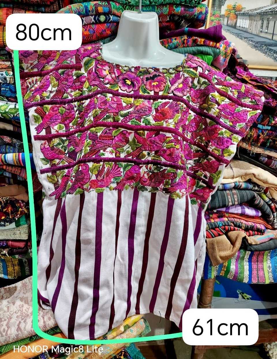 Hot pink Santiago huipil #5-347