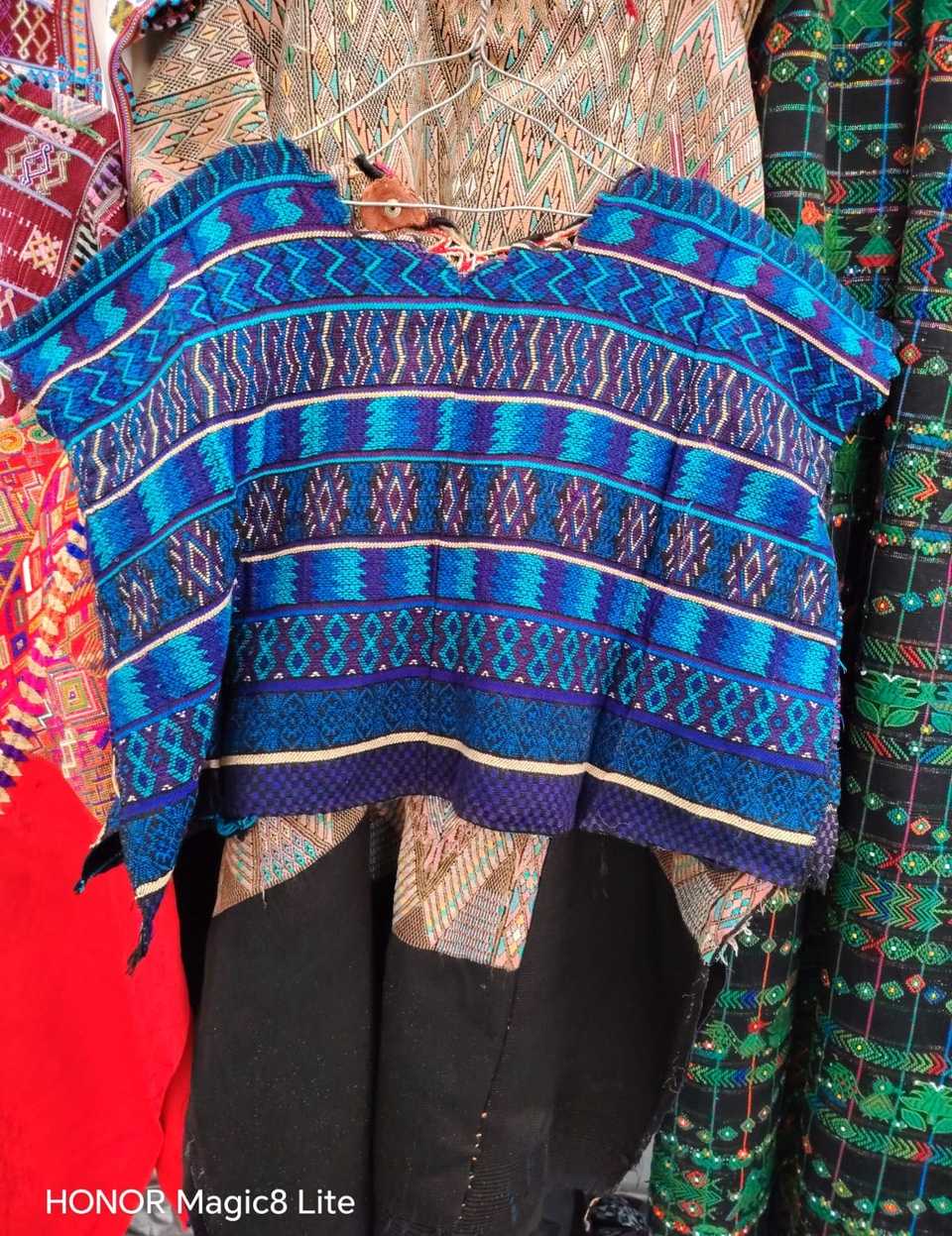 Blue and purple Comalapa huipil #5-406