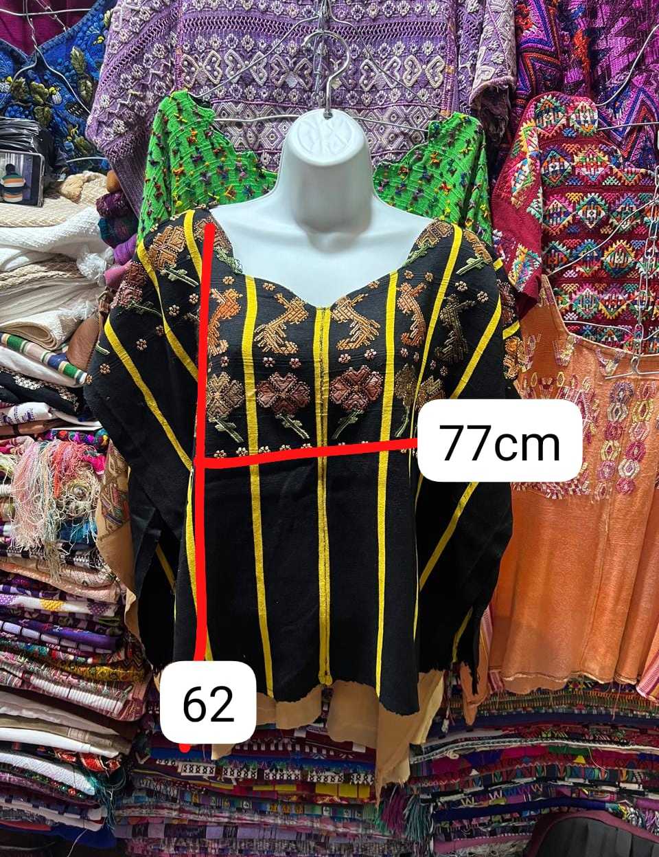 Black and yellow San Lucas Toliman huipil #5-207