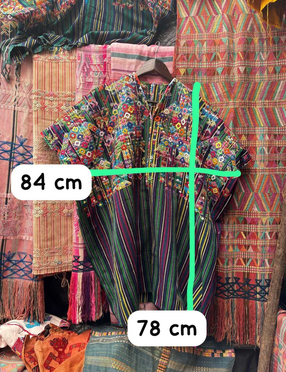 Green striped Nahuala huipil #2-94