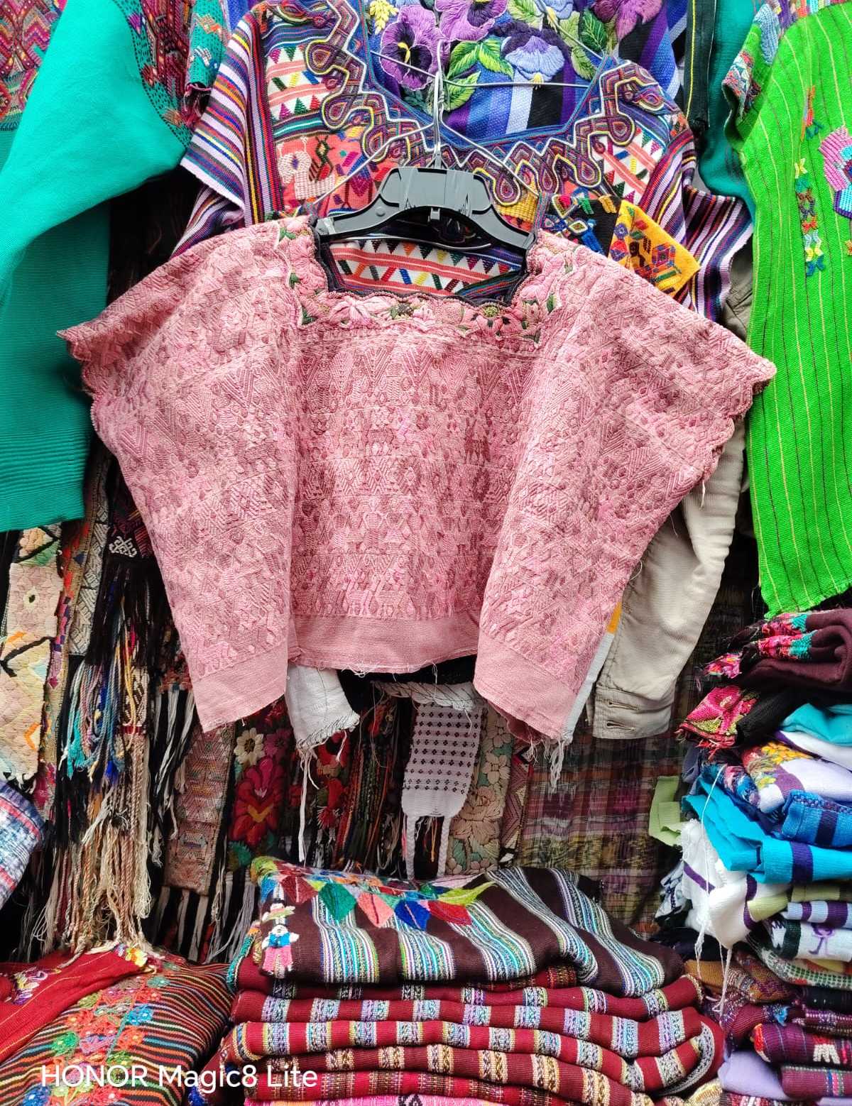 Pale pink Coban huipil #4-113