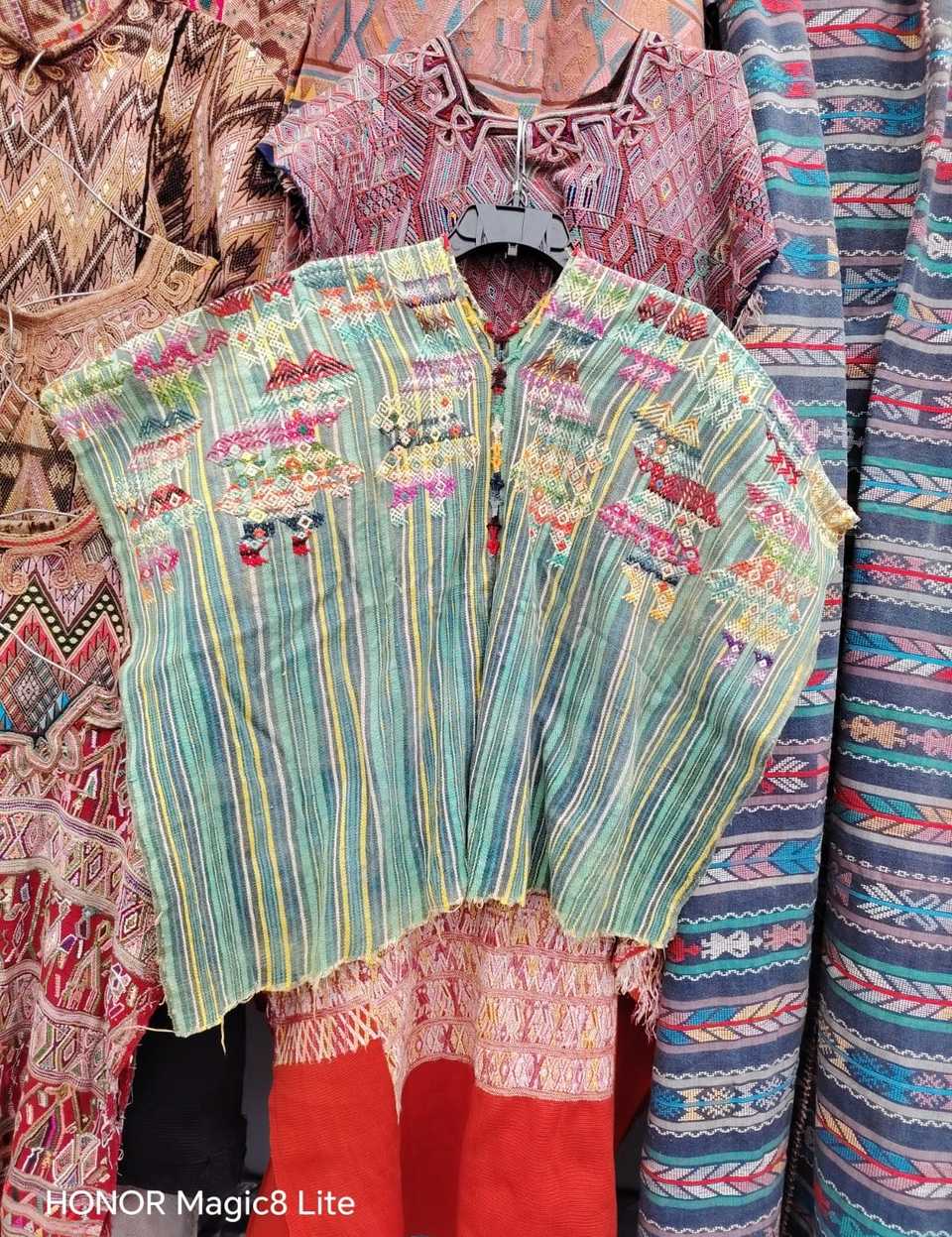 Faded indigo striped Nahuala huipil #4-329