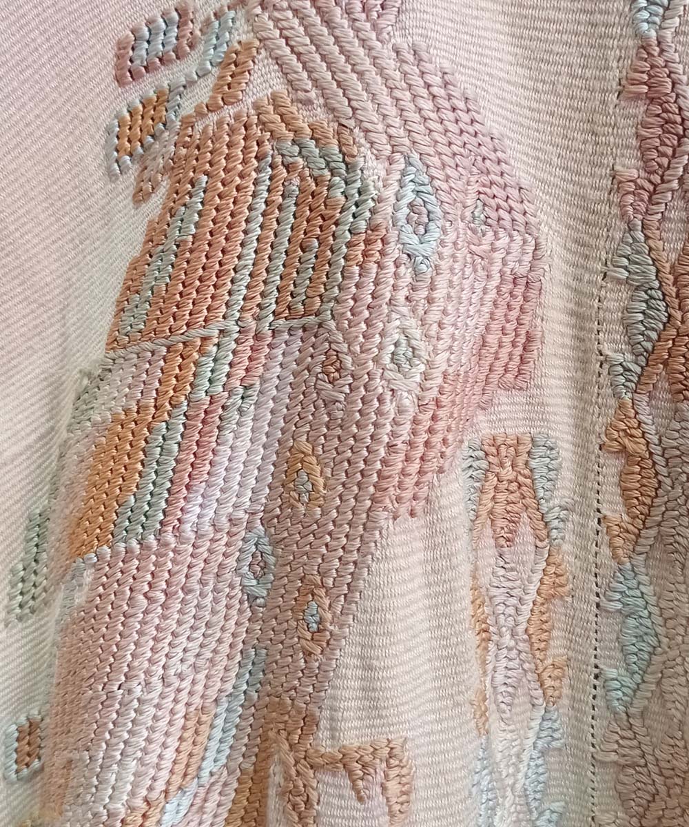 Vintage Guatemalan huipil with handwoven Mayan embroidery