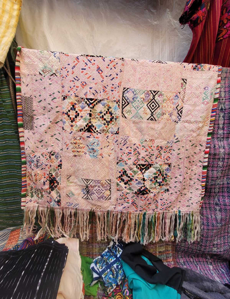 Pink huipiles Nahuala blanket #2-42