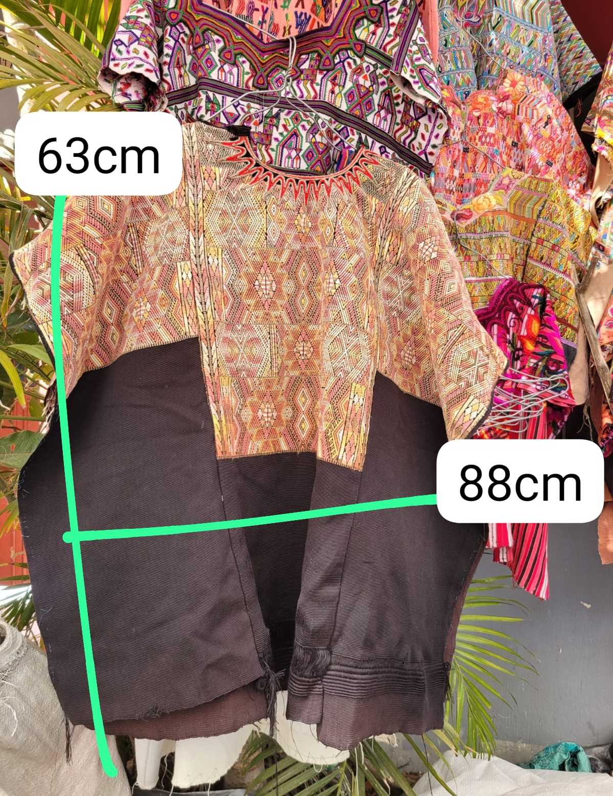 (reserved for April) Pink and beige Chichicastenango huipil #2-126