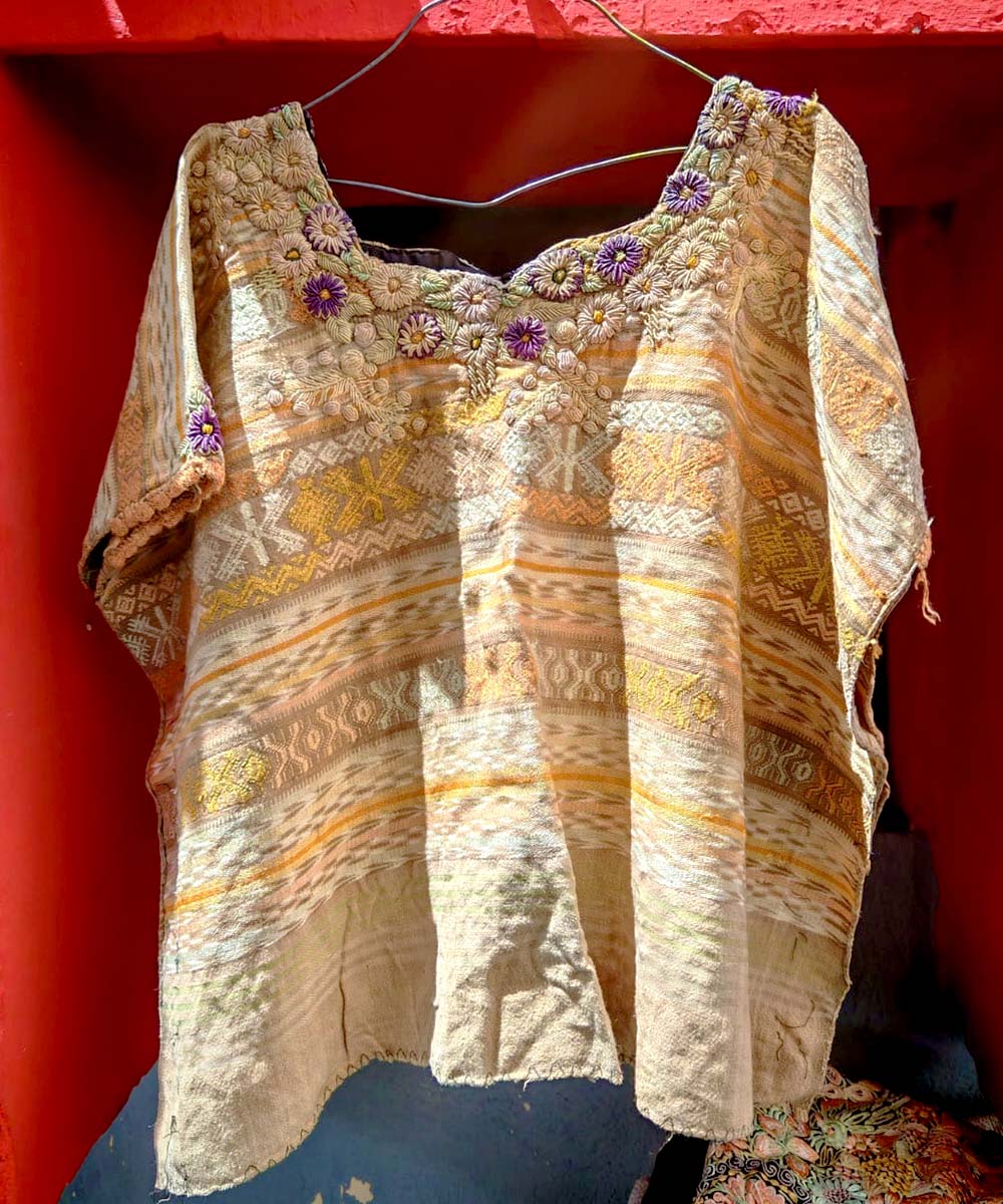 Embroidered Vintage Guatemalan huipil