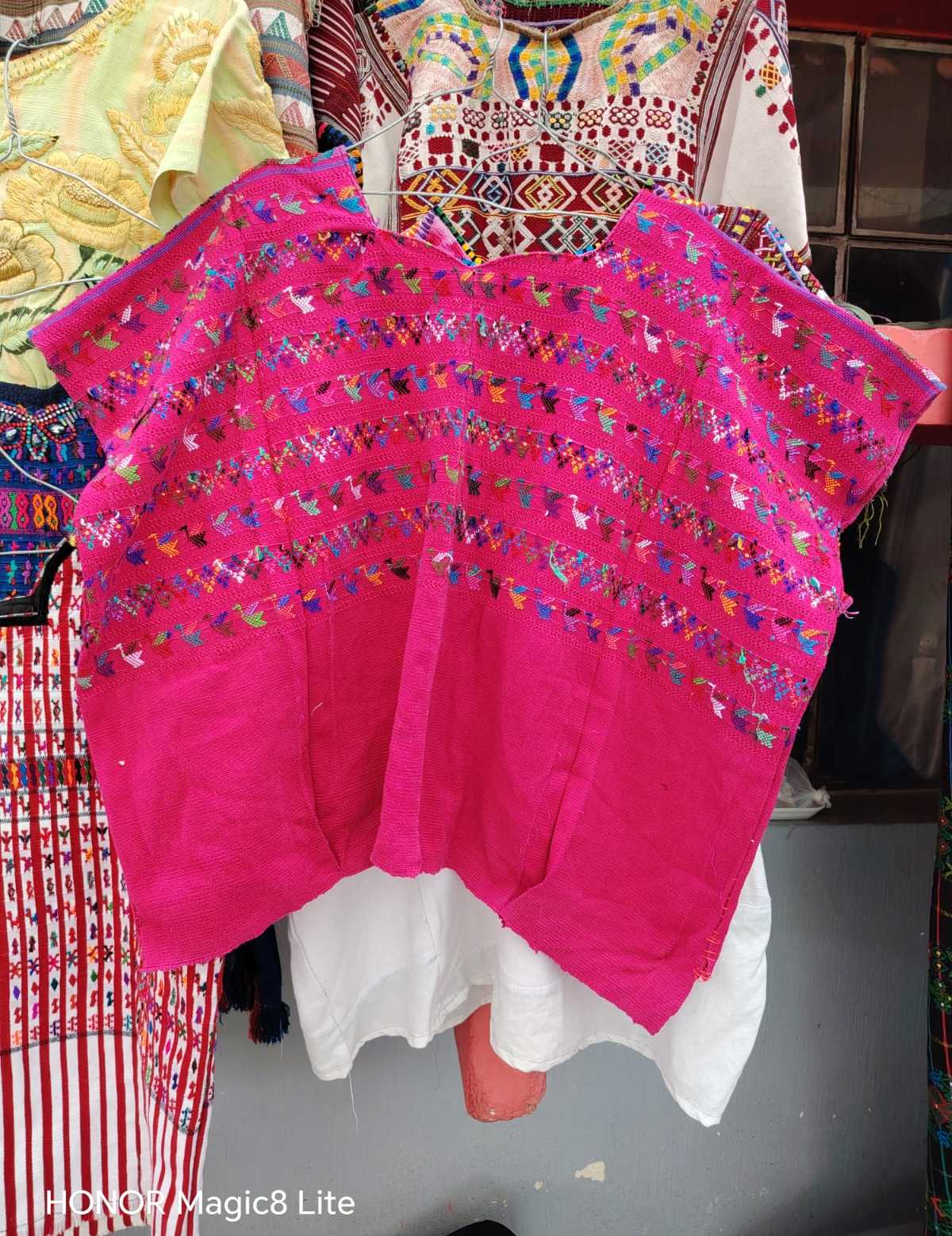 Hot pink San Lucas huipil #6-50