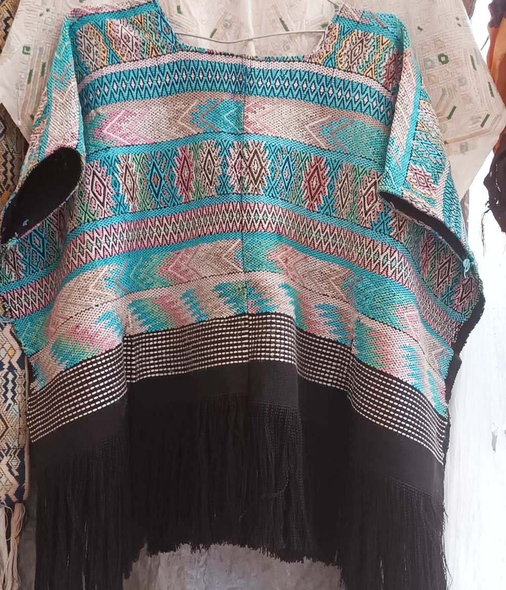 Embroidered Vintage textile huipil cushion