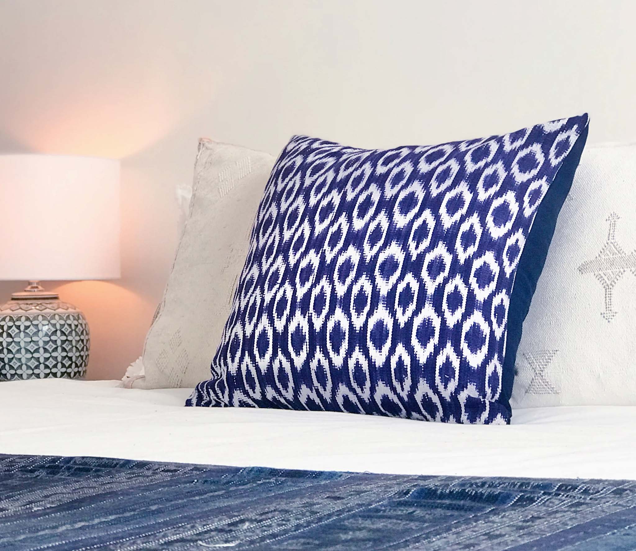 Handwoven Guatemala ikat pillow