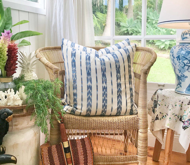 Handwoven Guatemala ikat pillow