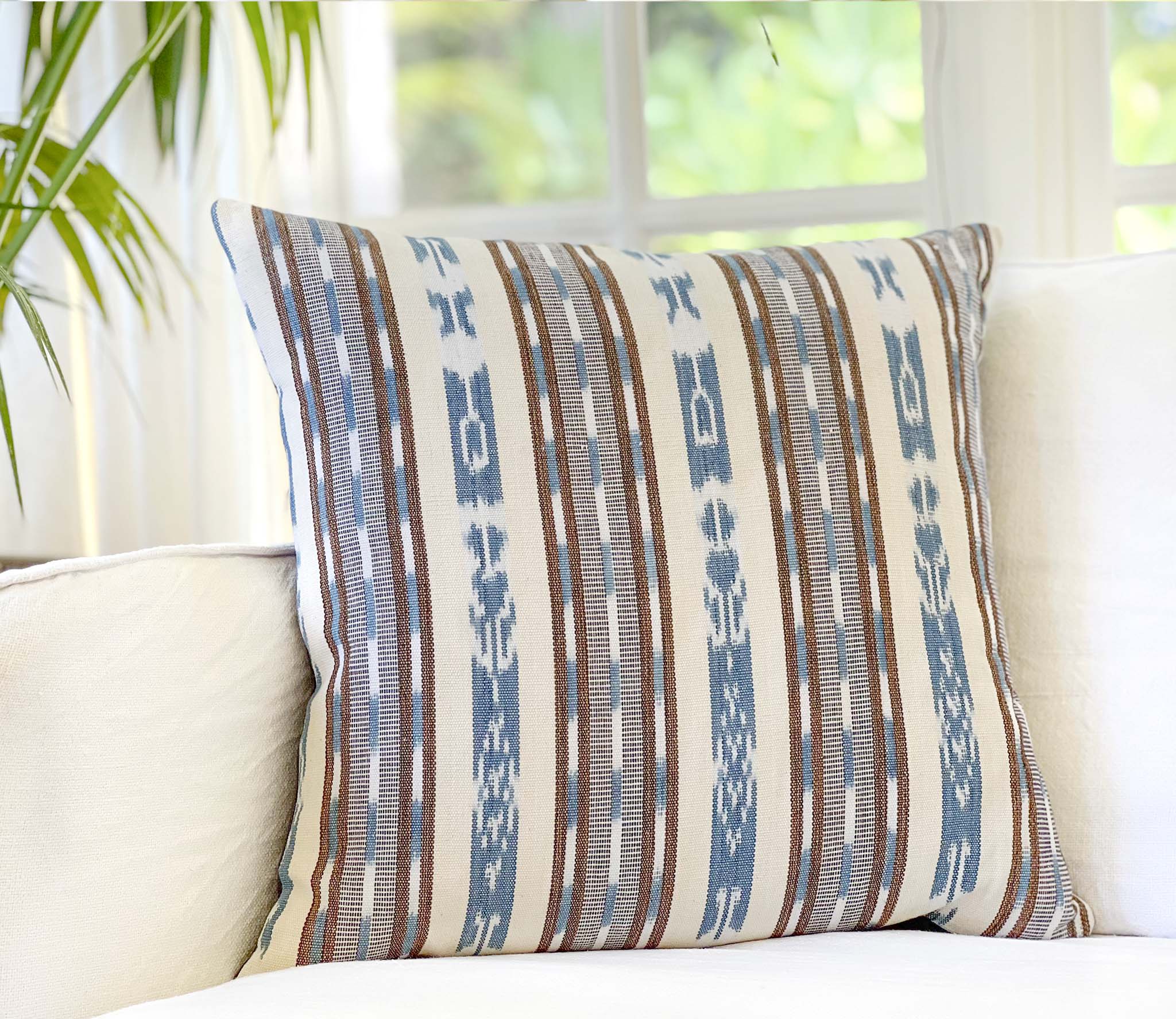 Handwoven Guatemala ikat pillow