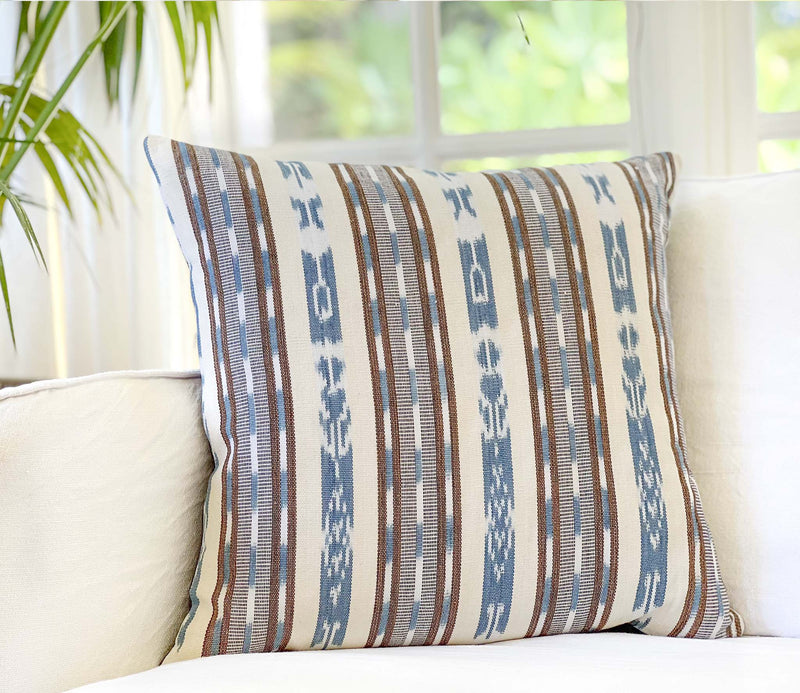 Handwoven Guatemala ikat pillow