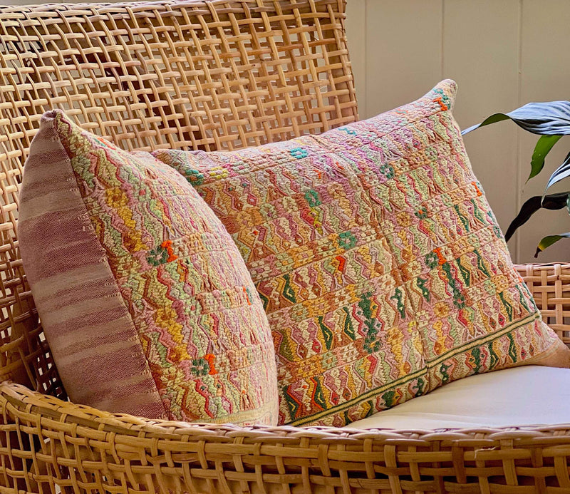 Biscuit coloured San Juan Cotzal throw pillow