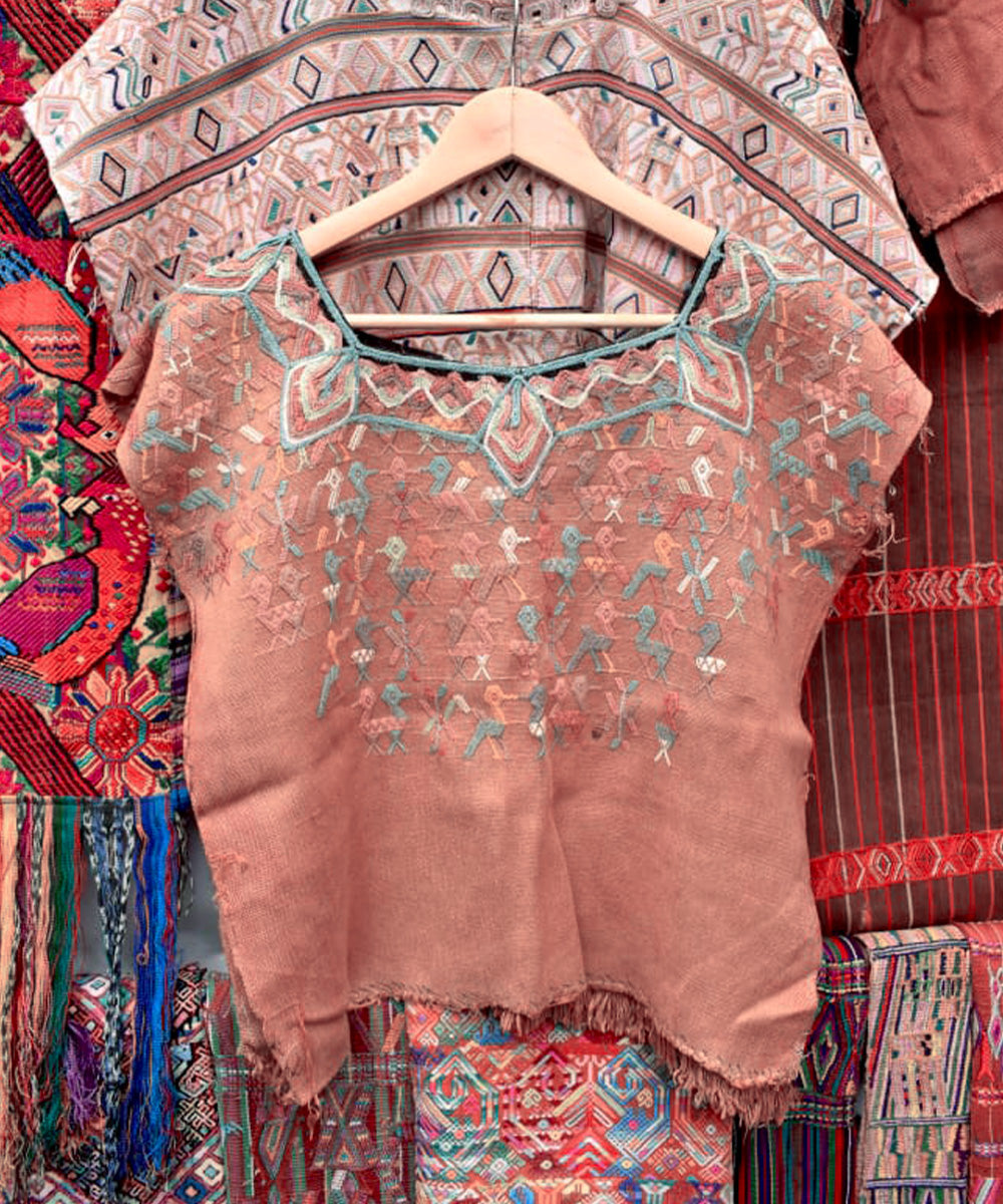 Vintage Guatemalan huipil textile