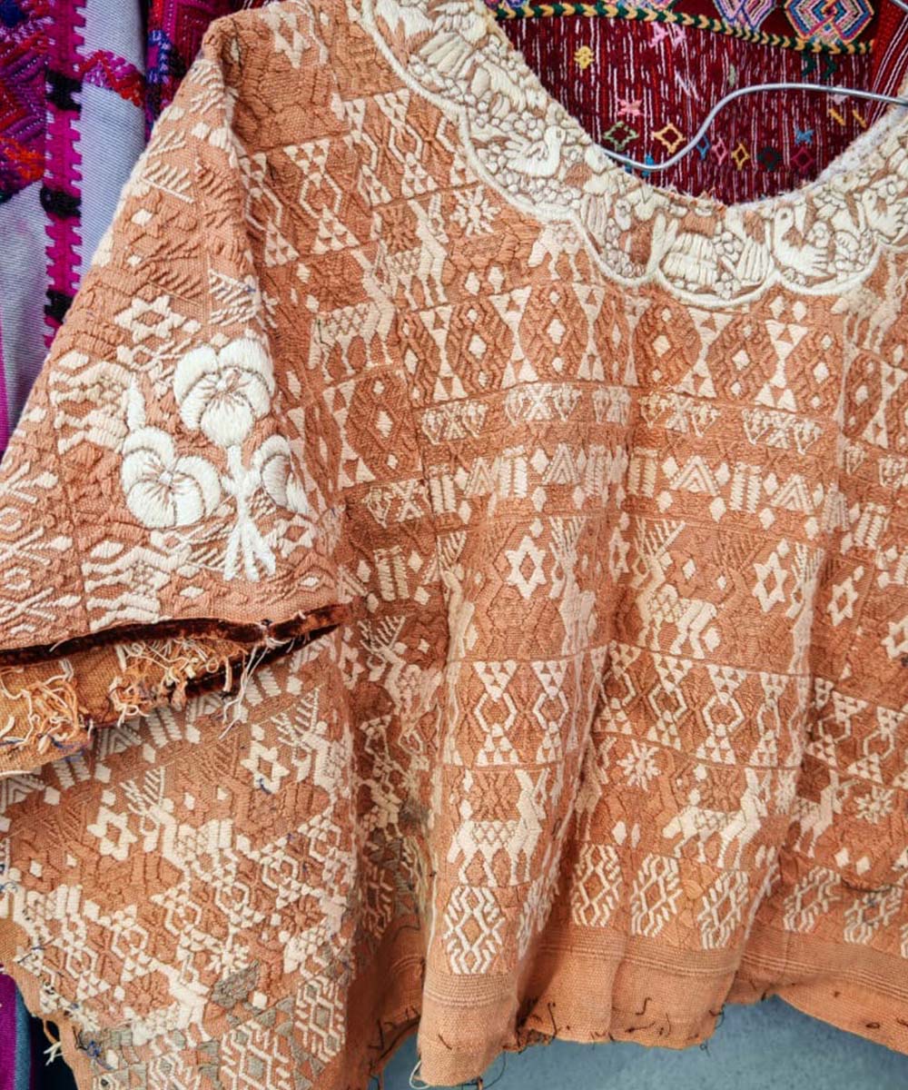 Embroidered Vintage Guatemalan huipil textile