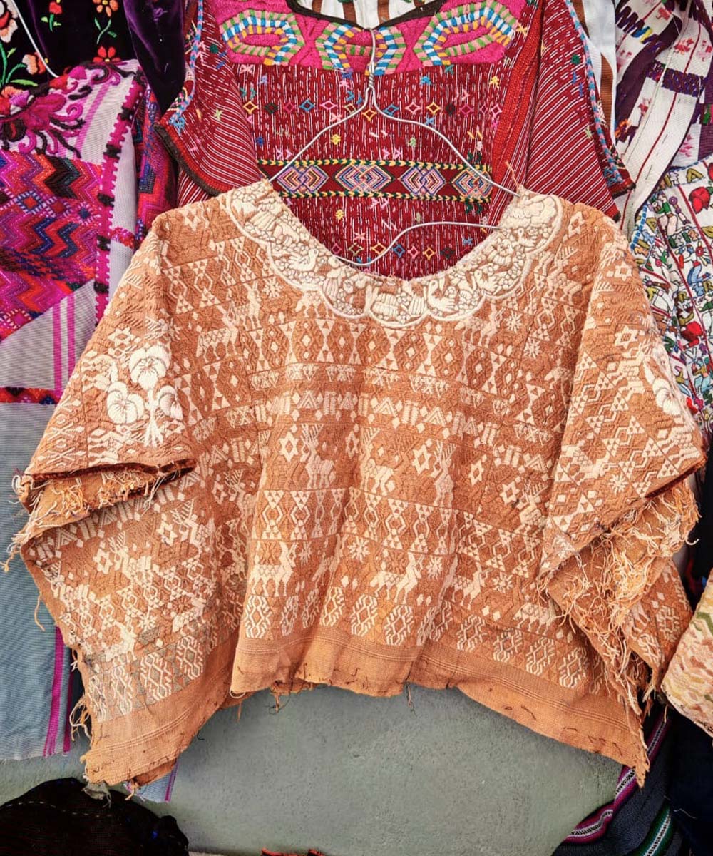 Embroidered Vintage Guatemalan huipil textile