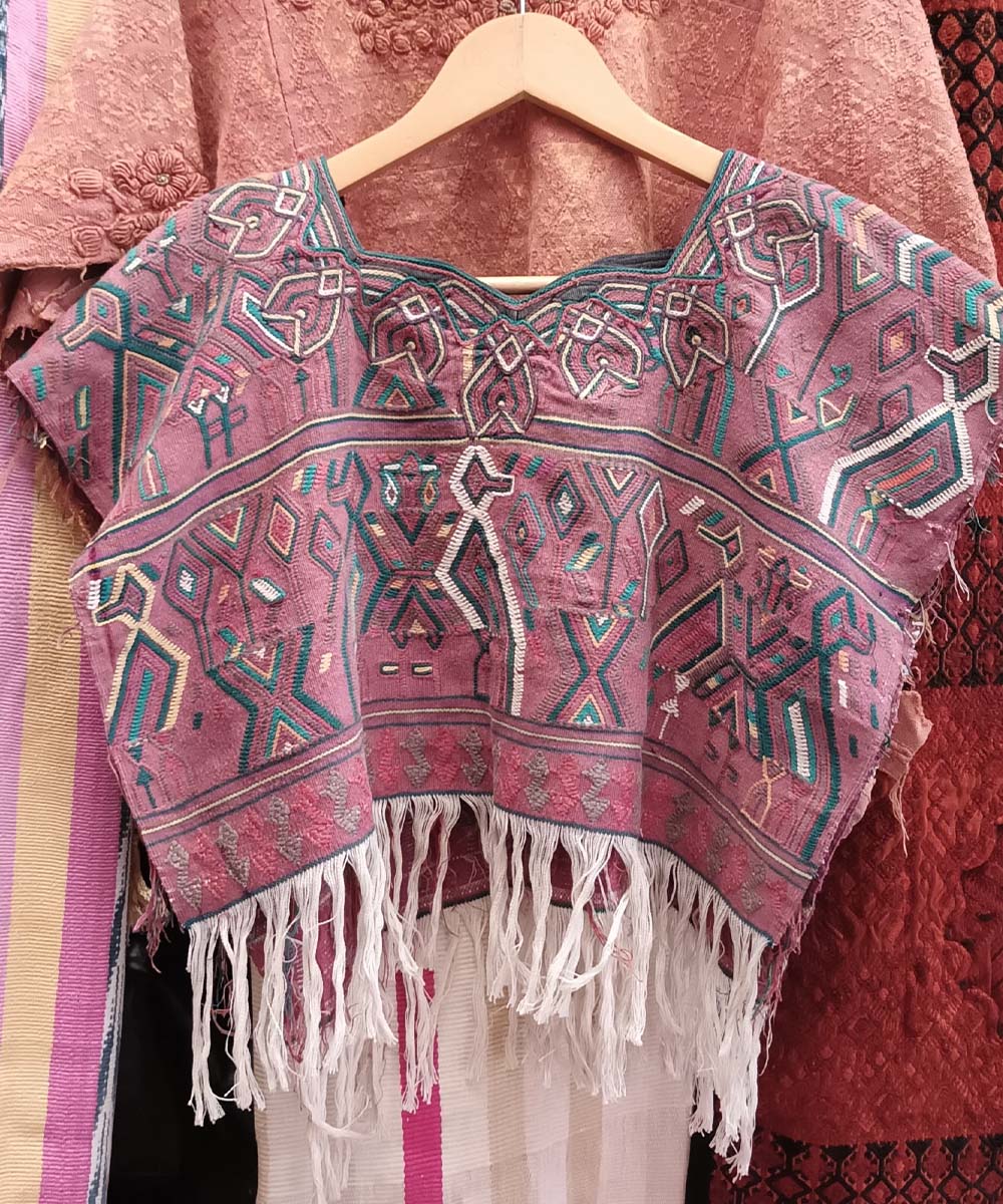 Embroidered Vintage Guatemalan huipil textile