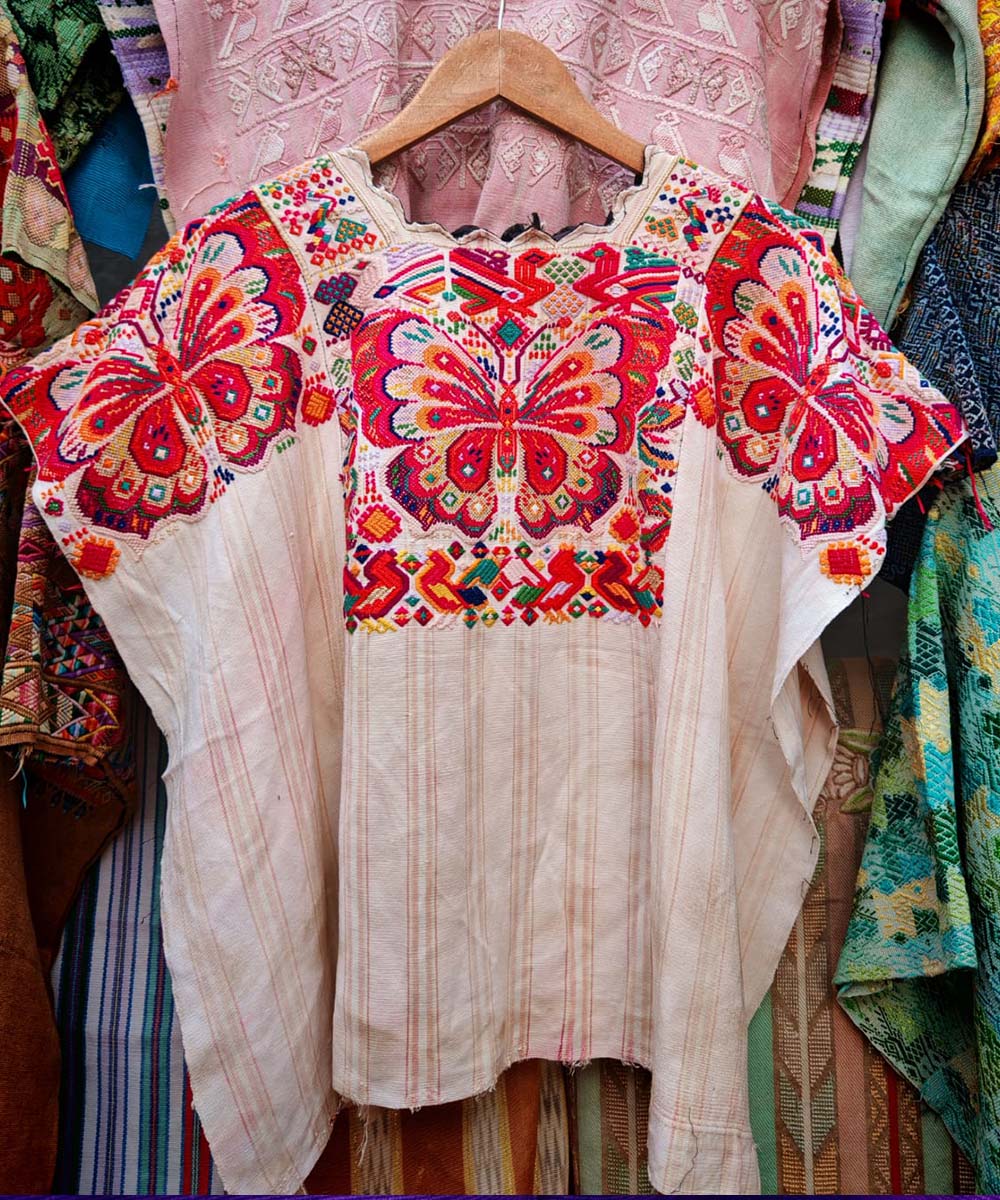 Chichi huipil with butterflies