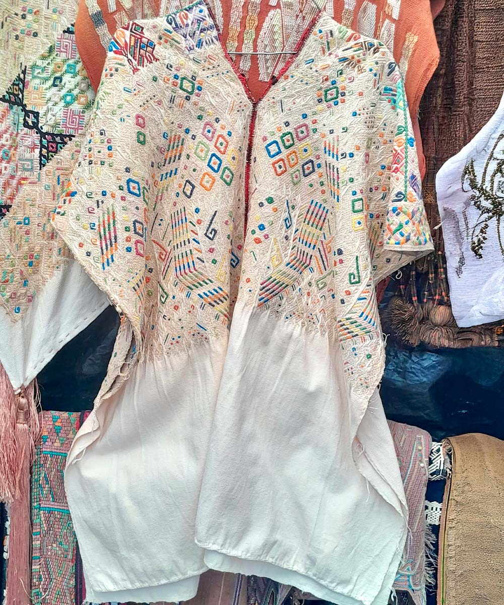 Embroidered Vintage Guatemalan huipil textile