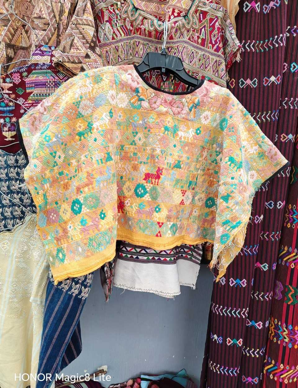 Colourful primrose Coban huipil #5-322