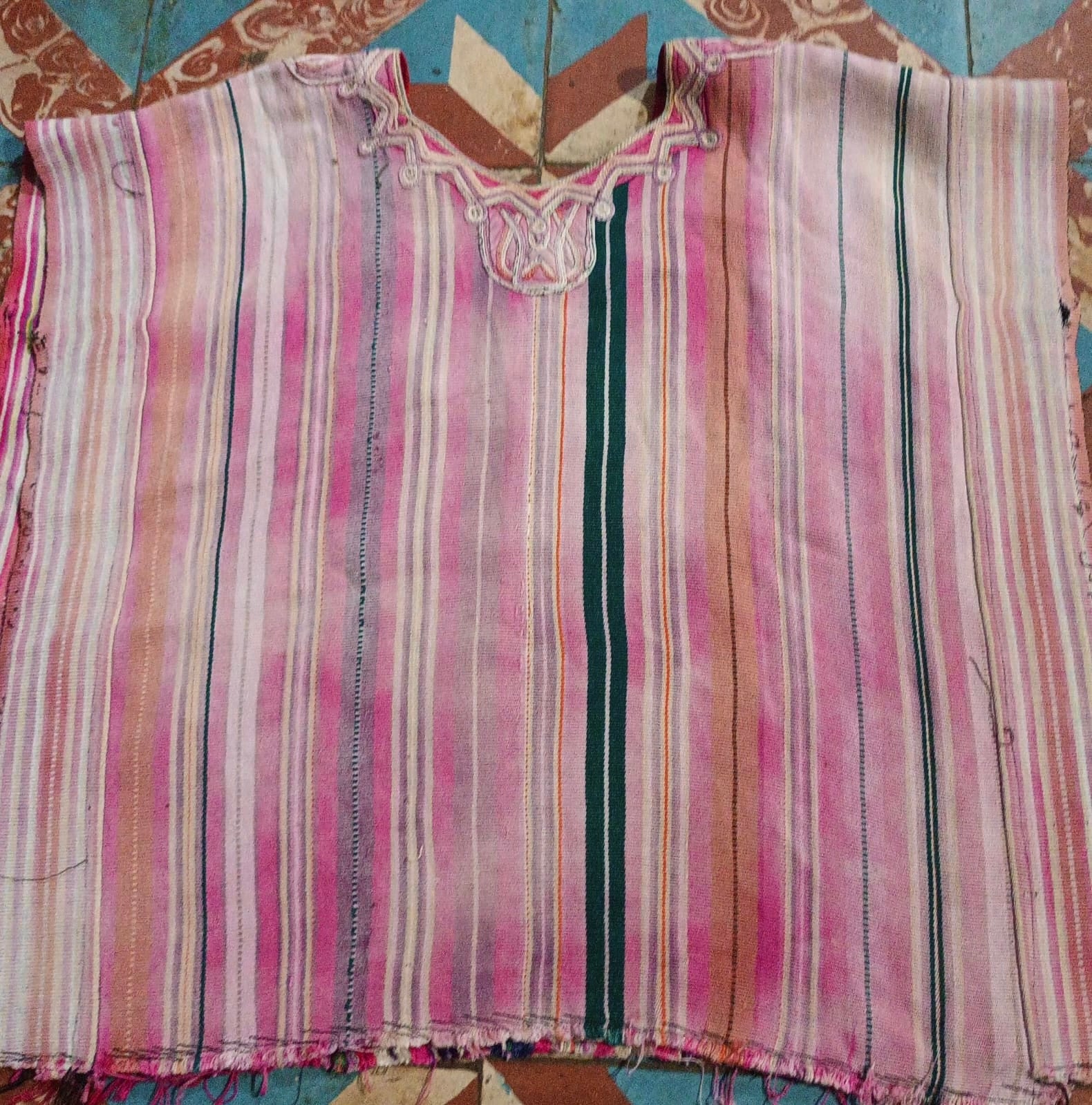 Pink Nebaj with stripes