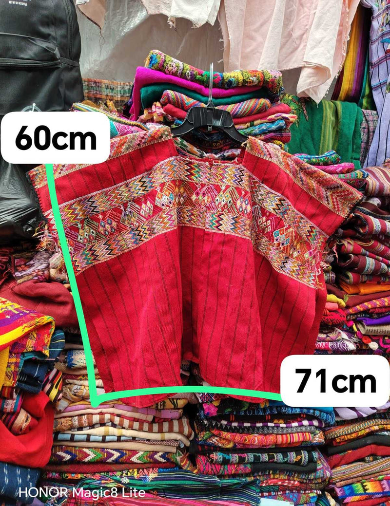 Red zigzag Comalapa huipil #4-31