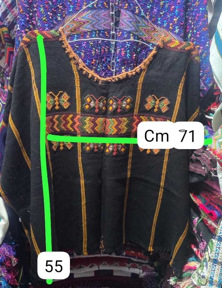 Black and gold Santa Catarina huipil #2-58