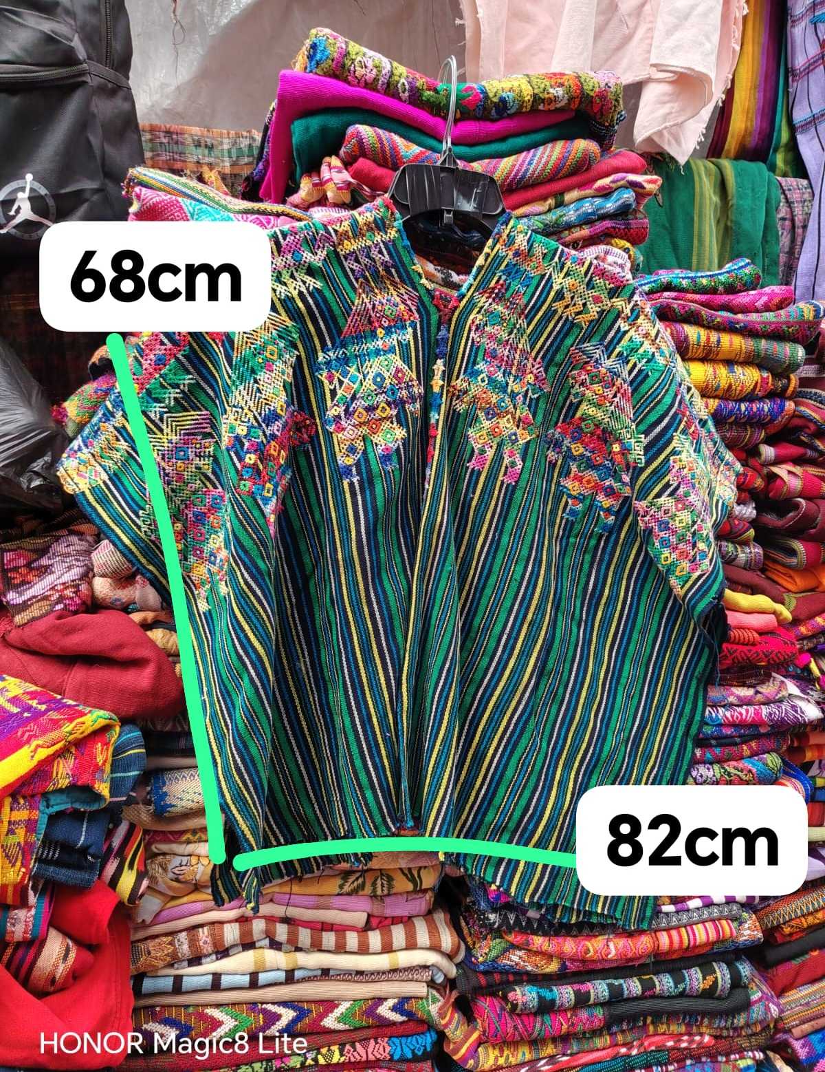 Green striped Nahuala huipil Nahuala huipil #4-25