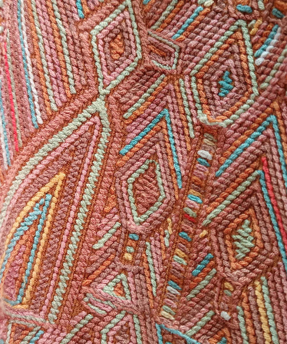Vintage Guatemalan huipil with handwoven Mayan embroidery