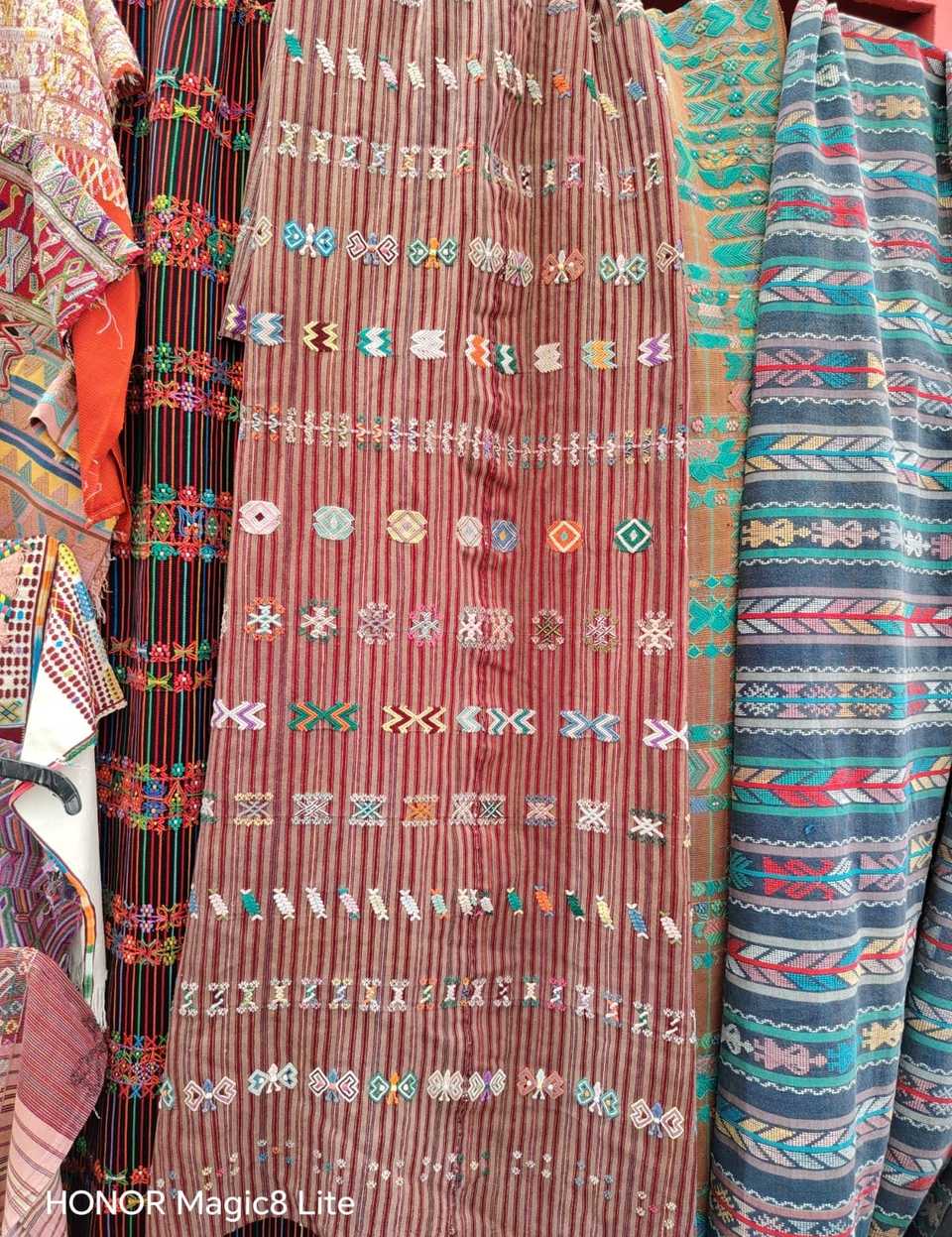 Red and beige Colotenango corte #5-112